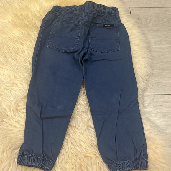 Nautica 3 Piece Set Blue Long-Sleeve Button Down Sweater Vest & Pants Size 4T - Picture 12 of 13